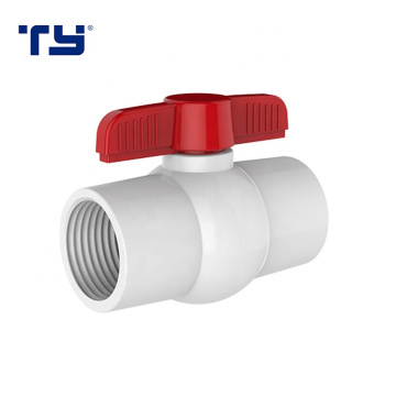 agriculture PP solid ball valve white thread type